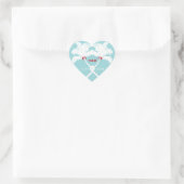 Geknoteerde palmbomen harten Tropisch strand bruil Hart Sticker (Tas)