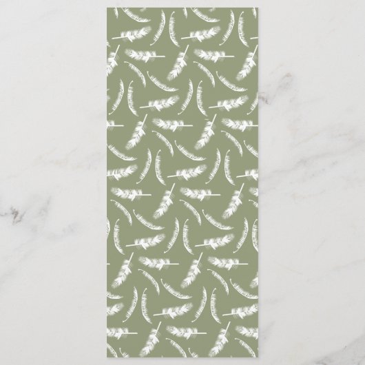 Geknoteerde palmbomen Modern klassieke tropische b Menu (Achterkant)