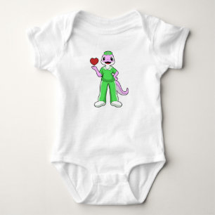 Geko als verpleegster met hart romper