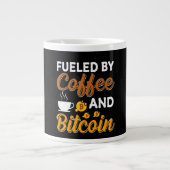 GEKOELD DOOR KOFFIE EN BITCOIN COFFEE GROTE KOFFIEKOP (Voorkant)