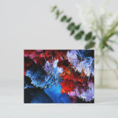 Gekoeld Inferno Blauw Rood Hedendaagse Abstracte K Briefkaart (Staand voorkant)
