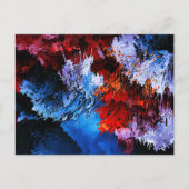 Gekoeld Inferno Blauw Rood Hedendaagse Abstracte K Briefkaart (Voorkant)