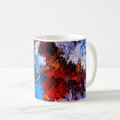 Gekoeld Inferno Blauw Rood Hedendaagse Abstracte K Koffiemok (Voorkant rechts)
