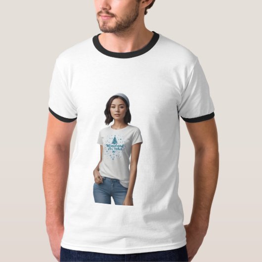 Gekoeld tot in de perfectie: Zazzle Mockup Delight T-shirt (Voorkant)