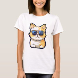 gekoelde kat t-shirt