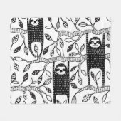 Gekoelde luiaards: schattig dierlijk patroon. fleece deken (Voorkant (Horizontaal))