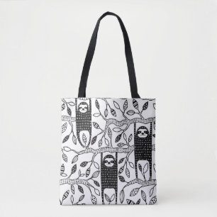 Gekoelde luiaards: schattig dierlijk patroon. tote bag