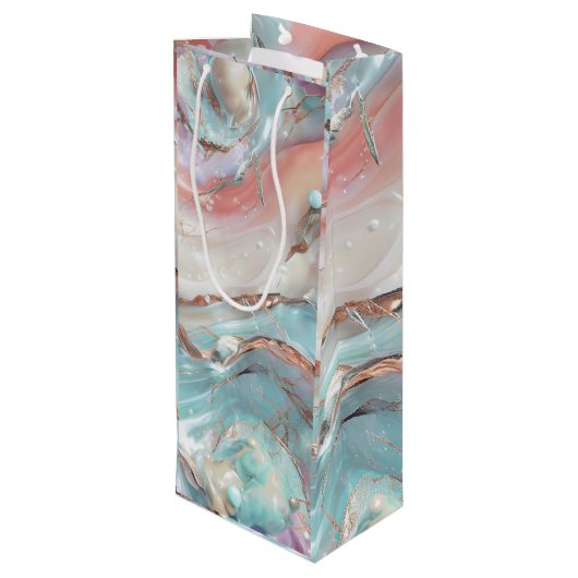 gekoelde wervelkolom wijn cadeautas (Achterkant Gekanteld)