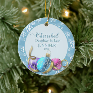 gekoesterde dochter in de wet kerst keramisch ornament