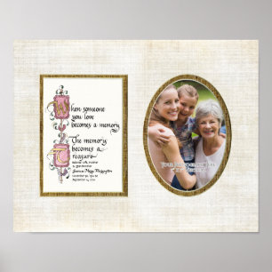 Gekoesterde Herinnering Foto Condoleance Persoonli Poster