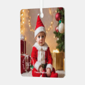 Gekoesterde herinneringen Grootouders Eerste Kerst Metalen Ornament (Voorkant links)