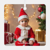 Gekoesterde herinneringen Grootouders Eerste Kerst Metalen Ornament (Voorkant)