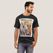 "Gekoesterde metgezellen - Corgi en Quote" T-shirt (Voorkant volledig)