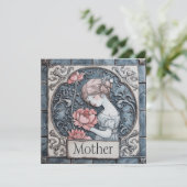 gekoesterde moeder: speciale groeten feestdagenkaart (Staand voorkant)