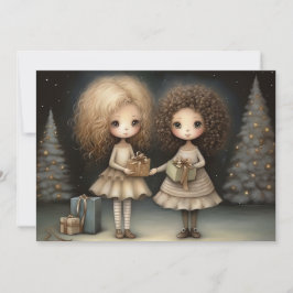 Gekoesterde momenten en gelach: een vrolijk kerstf feestdagenkaart