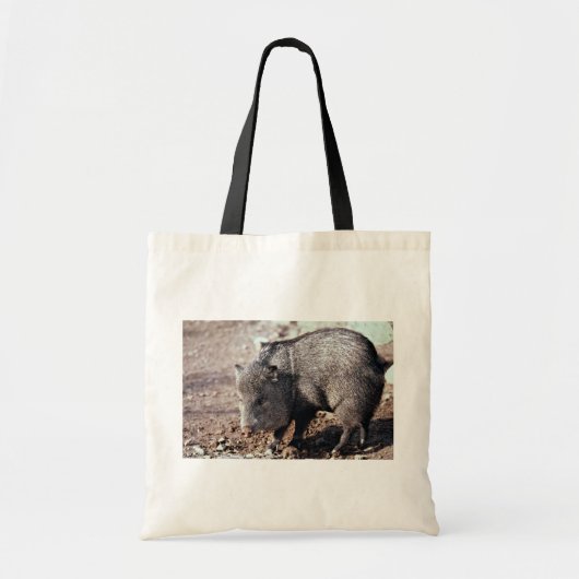 Gekolde peccary (javelina) tote bag (Voorkant)