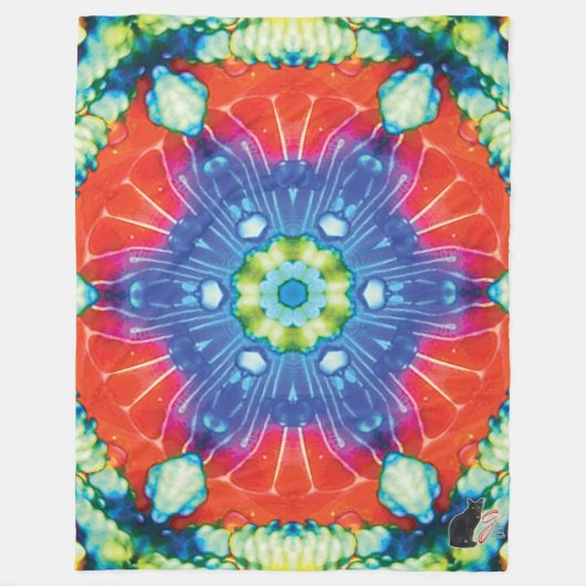 Gekonfijte Kaleidoscoop Fleece Deken (Voorkant)