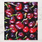 gekonfijte kers wijn etiket (Enkel label)