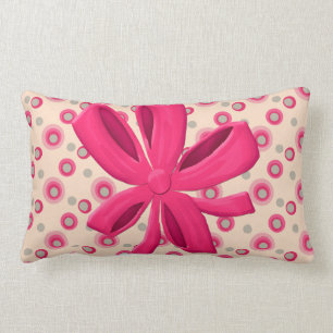 Gekonfijte Polka Dots met Hot Pink Bow Kussen