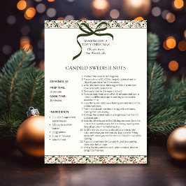 Gekonfijte Zweedse noten recept gepersonaliseerd Feestdagenkaart