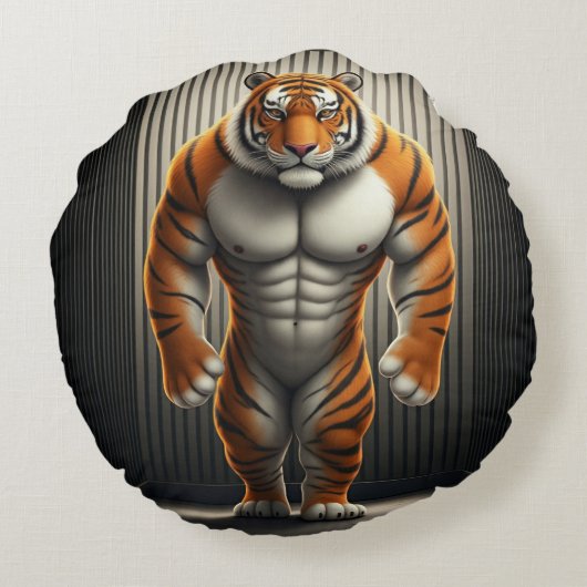 gekooide buffettijger rond kussen (Achterkant)