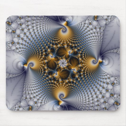 Gekookt en voorzien van een netwerk - fractal muismat (Voorkant)