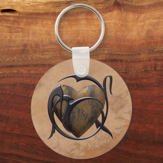 Gekookt hart sleutelhanger (Voorkant)