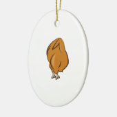 Gekookt kip keramisch ornament (Links)