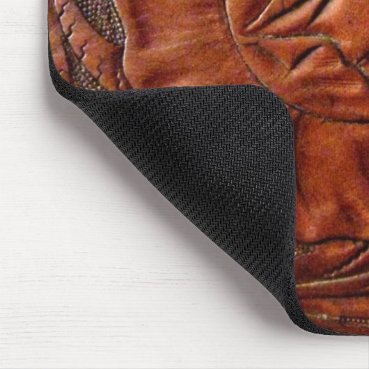 Gekookt leder Mousepad Muismat (Hoek)