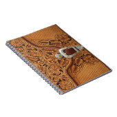 Gekookt leder patroon laptop notitieboek (Rechterzijde)