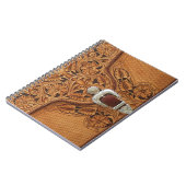 Gekookt leder patroon laptop notitieboek (Linkerzijde)