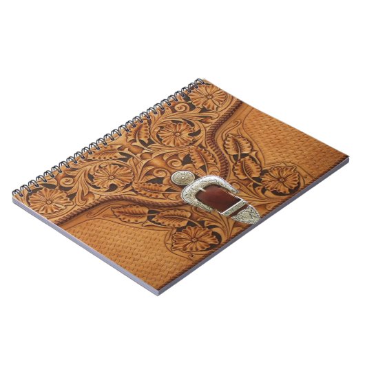 Gekookt leder patroon laptop notitieboek (Linkerzijde)