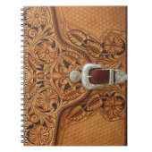 Gekookt leder patroon laptop notitieboek (Voorkant)