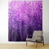 Gekookt Lineair Paars - Bosbouw Wandkleed (In situ)