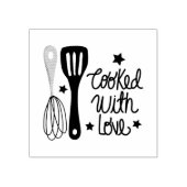 Gekookt met Liefde Rubberstempel (Afrduk)
