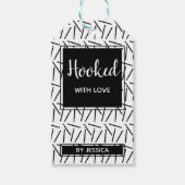 Gekookt met Love Crochet Handmade Yarn Crafts Cadeaulabel (Voorkant)
