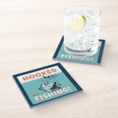 Gekookt op Gevist Glazen Onderzetter (Schuin)