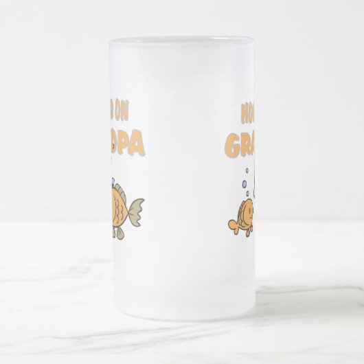 Gekookt op opa (vis) matglas bierpul (Center)