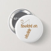 Gekookt op Ukulele Ronde Button 5,7 Cm (Voorkant /achterkant)