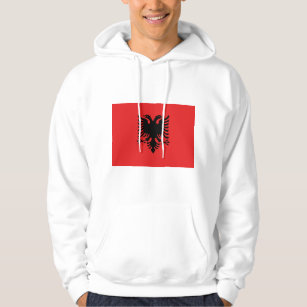 Gekookt overhemd met vlag van Albanië Hoodie