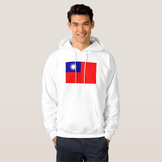 Gekookt overhemd met vlag van Taiwan Hoodie (Voorkant volledig)