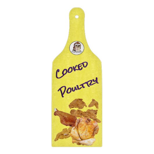 Gekookt pluimveeglas snijplank (met handvat) (Voorkant)