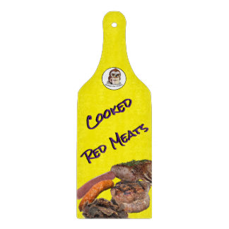 Gekookt rood vlees glas snijplank (met handvat)