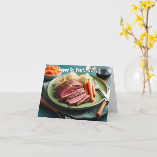 Gekookt rundvlees met kool en wortels kaart (Gele Bloem)