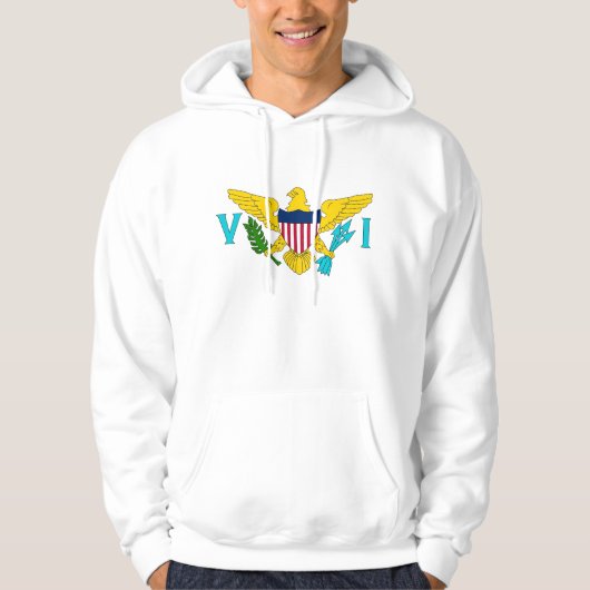 Gekookt Sweatshirt met Amerikaanse vlag (Voorkant)