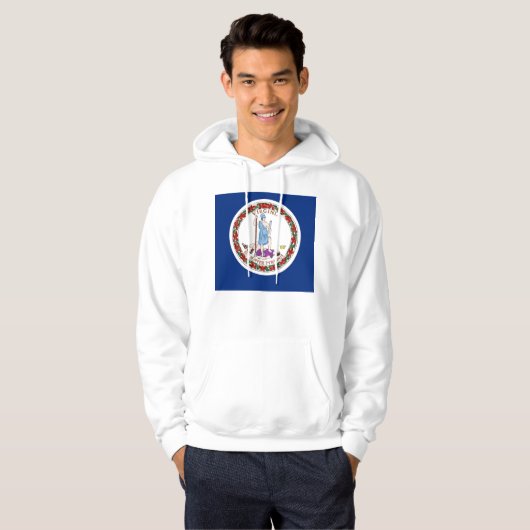 Gekookt Sweatshirt met Amerikaanse vlag (Voorkant volledig)
