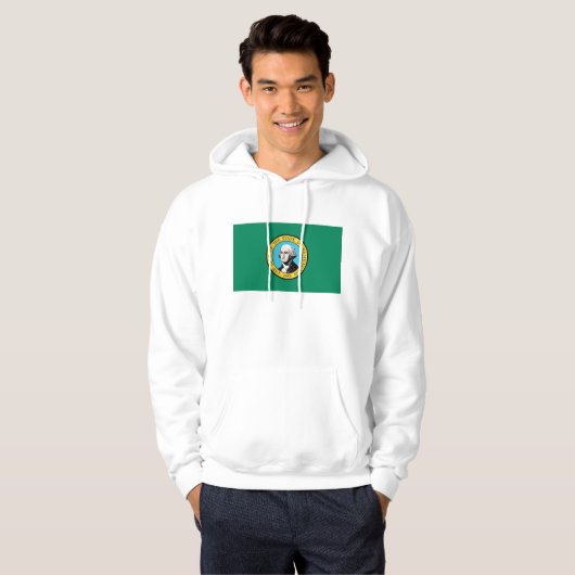 Gekookt Sweatshirt met Amerikaanse vlag (Voorkant volledig)
