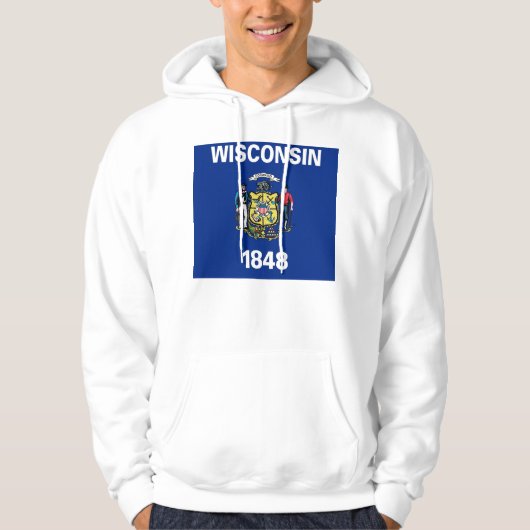 Gekookt Sweatshirt met Amerikaanse vlag (Voorkant)
