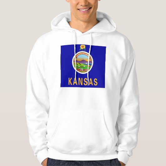 Gekookt Sweatshirt met Amerikaanse vlag (Voorkant)