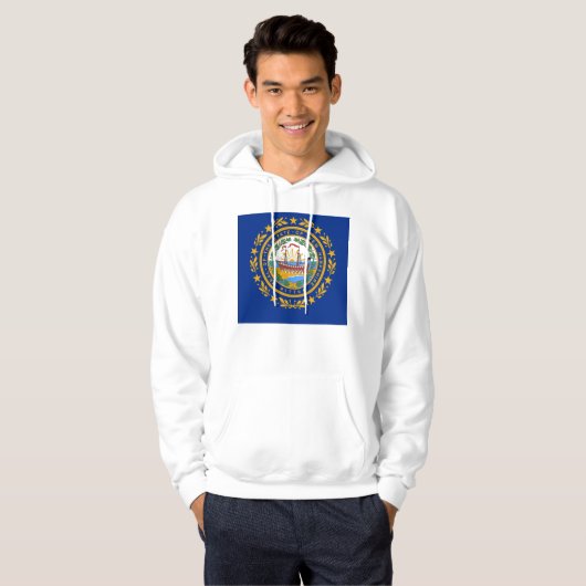 Gekookt Sweatshirt met Amerikaanse vlag (Voorkant volledig)